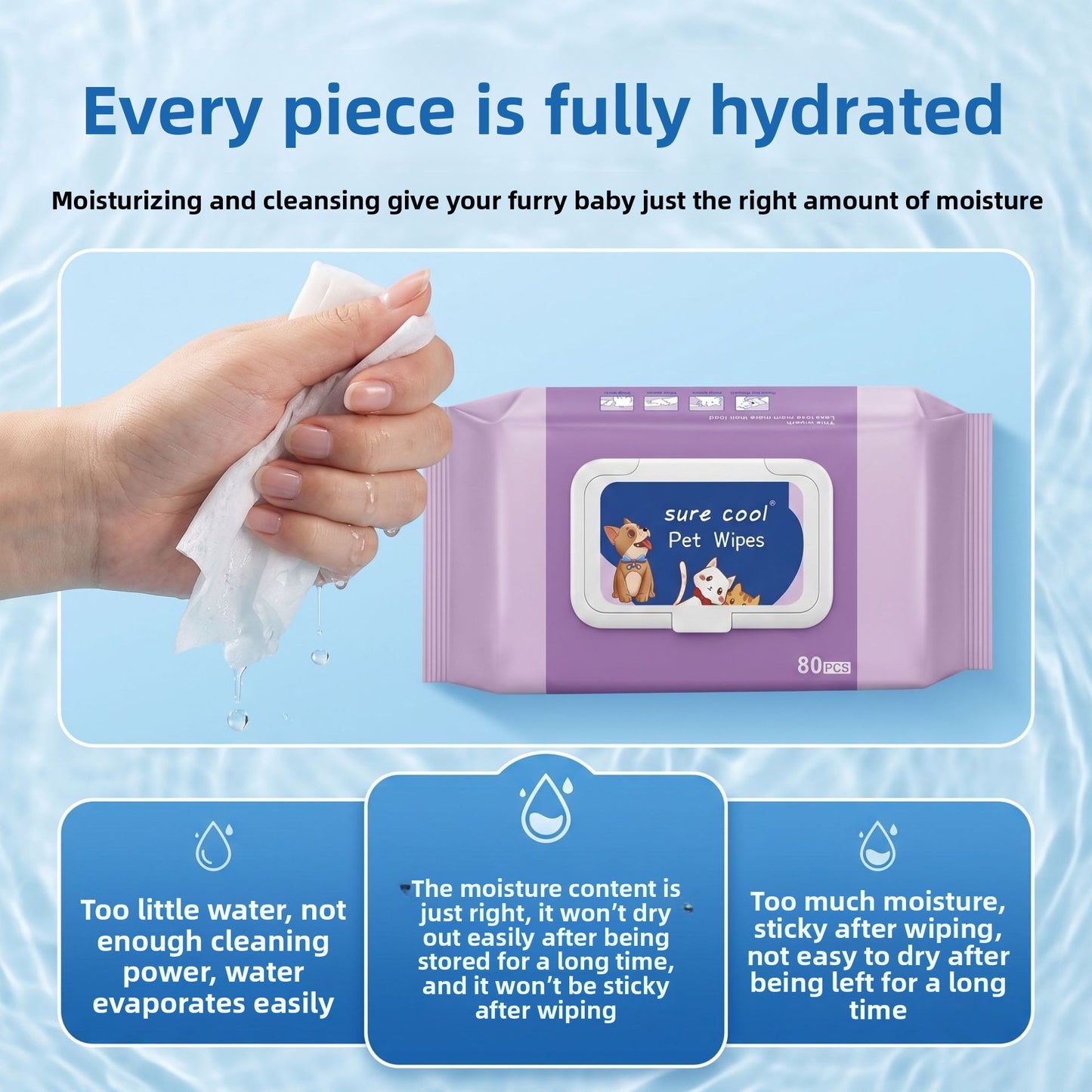 Pet Cleaning Wet Wipes Herbal Scent