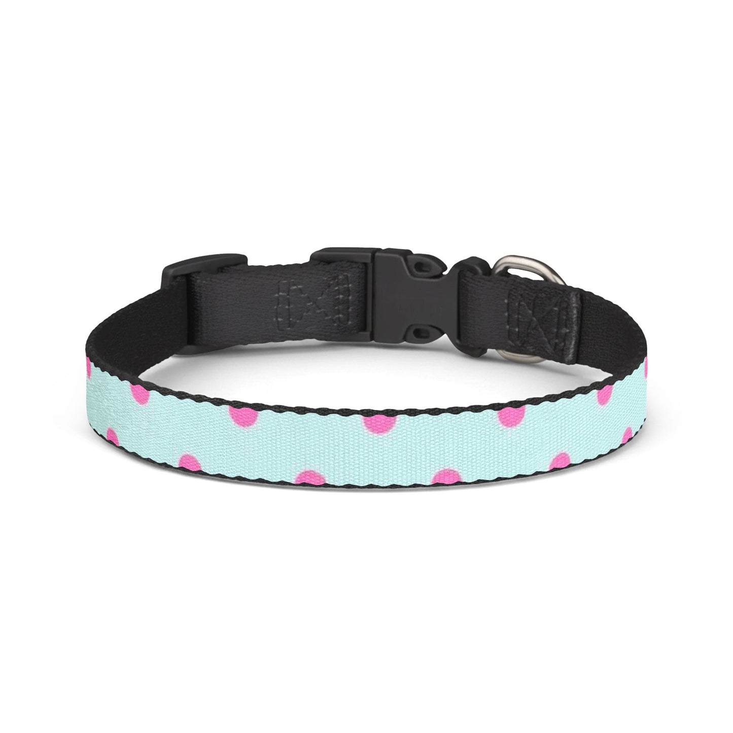 Fur Baby Mint Pink Polka Dot Clip-On Pet Collar — Lightweight Dog & Cat Collar