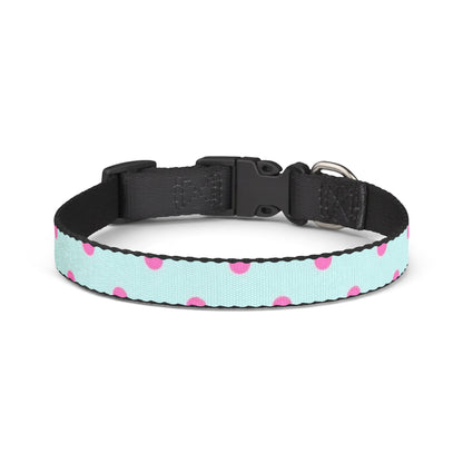 Fur Baby Mint Pink Polka Dot Clip-On Pet Collar — Lightweight Dog & Cat Collar
